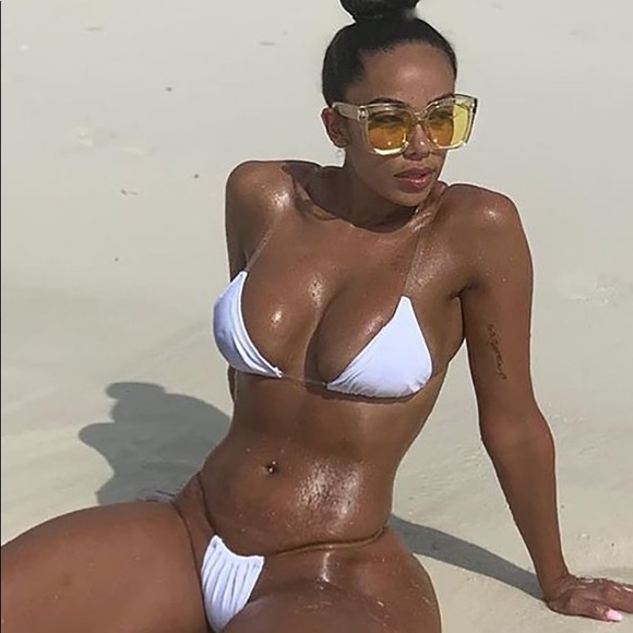 clear strap white bikini